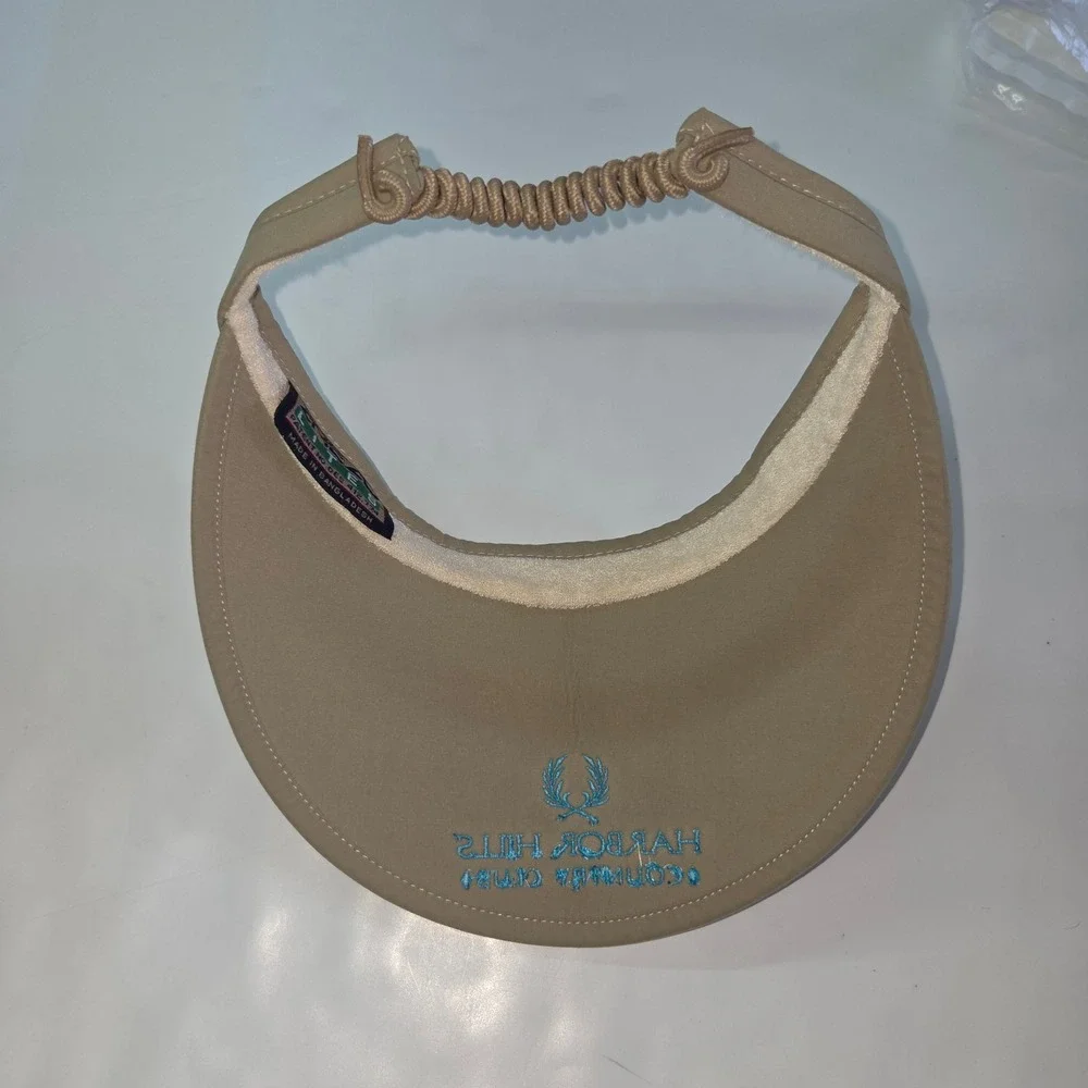 Ahead Lites Visor‎ Women One Size Tan Harbor Hills Country Club Golf V68MF3